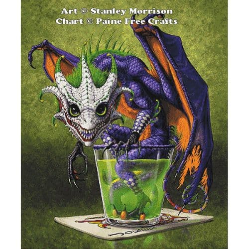 Jokers Wild (Dragon) by Paine Free Crafts printed cross stitch chart